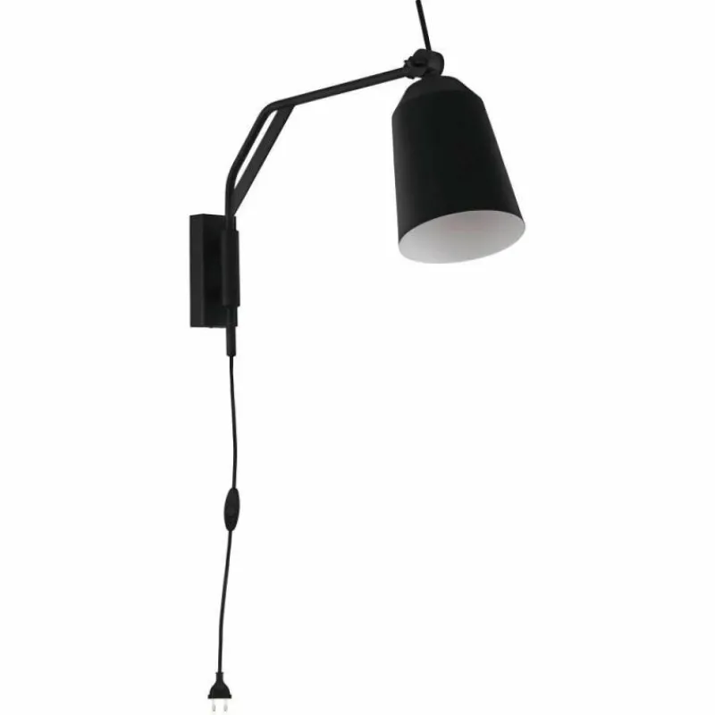 Luminaires Eglo Plafonnier Eglo LORETO Noir, Blanc, 1 lumière* Appliques