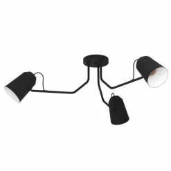 Luminaires Eglo Plafonnier Eglo LORETO Noir, Blanc, 3 lumières* Plafonniers