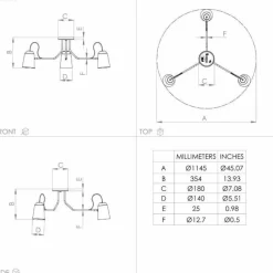 Luminaires Eglo Plafonnier Eglo LORETO Noir, Blanc, 3 lumières* Plafonniers