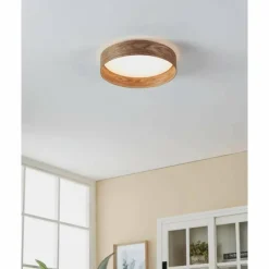 Style Boho-Chic-Luminaires Eglo Plafonnier Eglo LUPPINERIA LED Sable, Blanc, 1 lumière