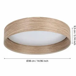 Style Boho-Chic-Luminaires Eglo Plafonnier Eglo LUPPINERIA LED Sable, Blanc, 1 lumière