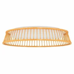 Lampes En Bois-Luminaires Eglo Plafonnier Eglo LUPPINERIA LED Brun, Blanc, 1 lumière