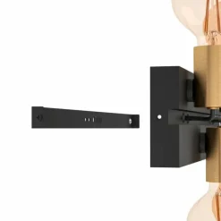 Luminaires Eglo Plafonnier Eglo MACCHIONE Laiton, Noir, 4 lumières* Plafonniers