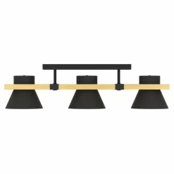 Lampes En Bois-Luminaires Eglo Plafonnier Eglo MACCLES Écru, Noir, 3 lumières
