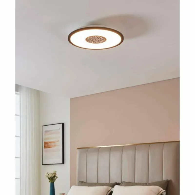 Luminaires Eglo Plafonnier Eglo MARMORATA LED Noir, Blanc, 2 lumières* Éclairage Led