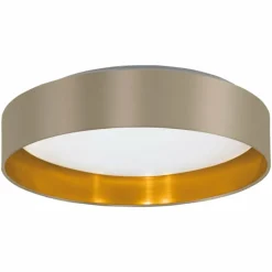 Lampes En Tissu-Luminaires Eglo Plafonnier Eglo MASERLO LED Blanc, 1 lumière