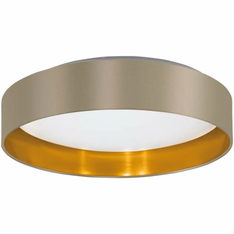 Lampes En Tissu-Luminaires Eglo Plafonnier Eglo MASERLO LED Blanc, 1 lumière