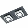 Luminaires Eglo Plafonnier Eglo MASIANO LED Noir, 2 lumières* Éclairage Led