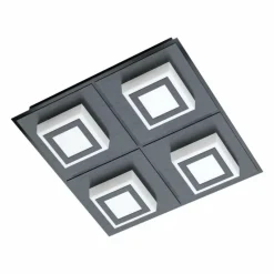 Luminaires Eglo Plafonnier Eglo MASIANO LED Noir, 4 lumières* Éclairage Led