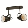 Lampes Industrielles-Luminaires Eglo Plafonnier Eglo MITCHLEY Bronze, Crème, 2 lumières