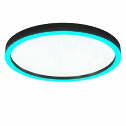 Luminaires Eglo Plafonnier Eglo MONTEMORELOS-Z LED Noir, 1 lumière, Changeur de couleurs