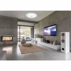 Luminaires Eglo Plafonnier EGLO MORATICA-A LED Transparent, Blanc, 1 lumière, Télécommandes* Éclairage Led