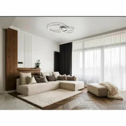 Luminaires Eglo Plafonnier Eglo MOTTAFOLLONE LED Nickel mat, 1 lumière, Changeur de couleurs