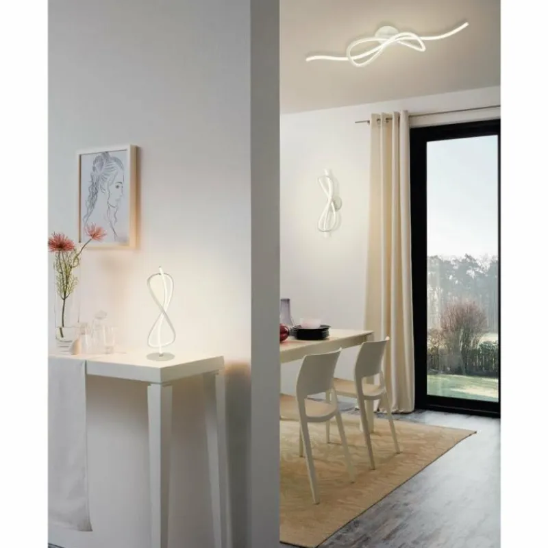 Luminaires Eglo Plafonnier Eglo NOVAFELTRIA LED Nickel mat, 1 lumière* Éclairage Led