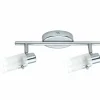 Luminaires Eglo Plafonnier Eglo ORVIETO LED Chrome, 2 lumières