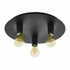 Lampes Industrielles-Luminaires Eglo Plafonnier EGLO PASSANO Noir, 3 lumières