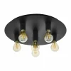 Lampes Industrielles-Luminaires Eglo Plafonnier EGLO PASSANO Noir, 6 lumières