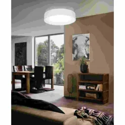 Lampes En Tissu-Luminaires Eglo Plafonnier Eglo PASTERI LED Blanc, 1 lumière