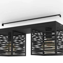 Luminaires Eglo Plafonnier Eglo PIEDRITAS Noir, 2 lumières* Plafonniers