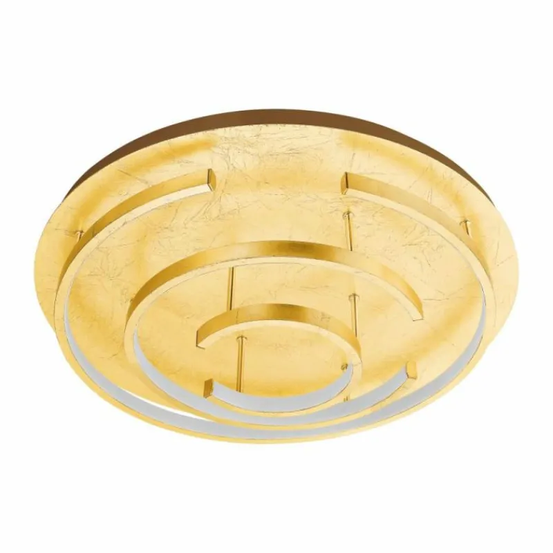 Lampes Dorées-Luminaires Eglo Plafonnier EGLO POZONDON LED Or, 1 lumière