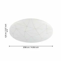 Lampes Dorées-Luminaires Eglo Plafonnier Eglo RENDE LED Blanc, 1 lumière