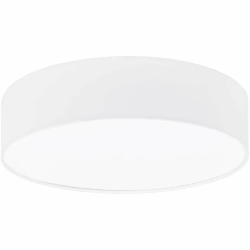 Lampes En Tissu-Luminaires Eglo Plafonnier Eglo REVILLA Blanc, 1 lumière