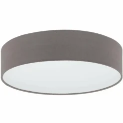 Lampes En Tissu-Luminaires Eglo Plafonnier Eglo REVILLA Blanc, 1 lumière