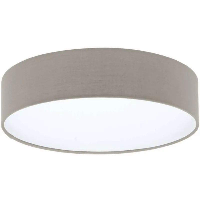 Lampes En Tissu-Luminaires Eglo Plafonnier Eglo REVILLA Blanc, 1 lumière