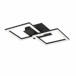 Luminaires Eglo Plafonnier Eglo RGBIC LED Noir, 2 lumières, Télécommandes, Changeur de couleurs* Éclairage Led