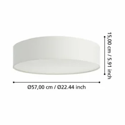 Luminaires Eglo Plafonnier Eglo ROMAO-Z LED Blanc, 1 lumière, Changeur de couleurs