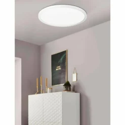 Luminaires Eglo Plafonnier Eglo ROVITO-Z LED Blanc, 1 lumière, Changeur de couleurs