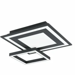 Luminaires Eglo Plafonnier Eglo SAVATARILA-Z LED Noir, 8 lumières, Changeur de couleurs