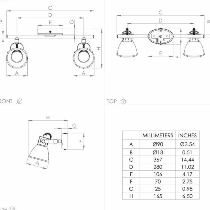 Lampes Dorées-Luminaires Eglo Plafonnier Eglo SERAS LED Or, Laiton, 2 lumières