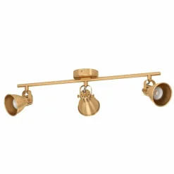 Lampes Dorées-Luminaires Eglo Plafonnier Eglo SERAS LED Or, Laiton, 3 lumières