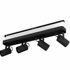 Luminaires Eglo Plafonnier Eglo SOREGO LED Noir, 4 lumières* Spots Et Projecteurs