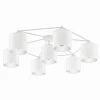 Lampes En Tissu-Luminaires Eglo Plafonnier Eglo STAITI Blanc, 7 lumières