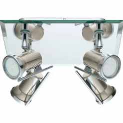 Luminaires Eglo Plafonnier Eglo TAMARA LED Chrome, Nickel mat, 4 lumières