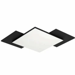 Lampes En Bois-Luminaires Eglo Plafonnier Eglo TAMURIA LED Brun, Noir, 1 lumière
