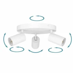 Luminaires Eglo Plafonnier Eglo TELIMBELA-Z LED Blanc, 3 lumières, Changeur de couleurs