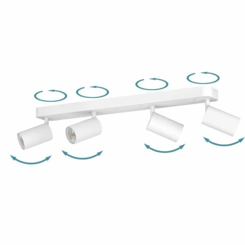 Luminaires Eglo Plafonnier Eglo TELIMBELA-Z LED Blanc, 4 lumières, Changeur de couleurs