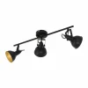 Lampes Dorées-Luminaires Eglo Plafonnier Eglo THORNTON Or, Noir, 3 lumières