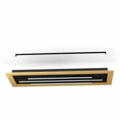 Lampes En Bois-Luminaires Eglo Plafonnier Eglo TIRRENARA LED Brun, Noir, 3 lumières, Télécommandes