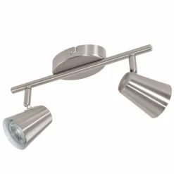 Luminaires Eglo Plafonnier Eglo TRAVALE LED Nickel mat, 2 lumières* Éclairage Led