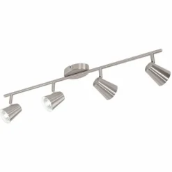Luminaires Eglo Plafonnier Eglo TRAVALE LED Nickel mat, 4 lumières* Éclairage Led