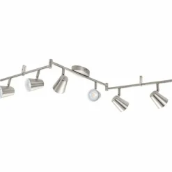 Luminaires Eglo Plafonnier Eglo TRAVALE LED Nickel mat, 6 lumières* Éclairage Led