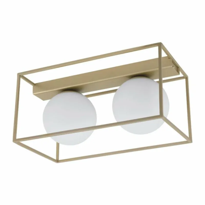 Luminaires Eglo Plafonnier Eglo VALLASPRA Champagne, 2 lumières