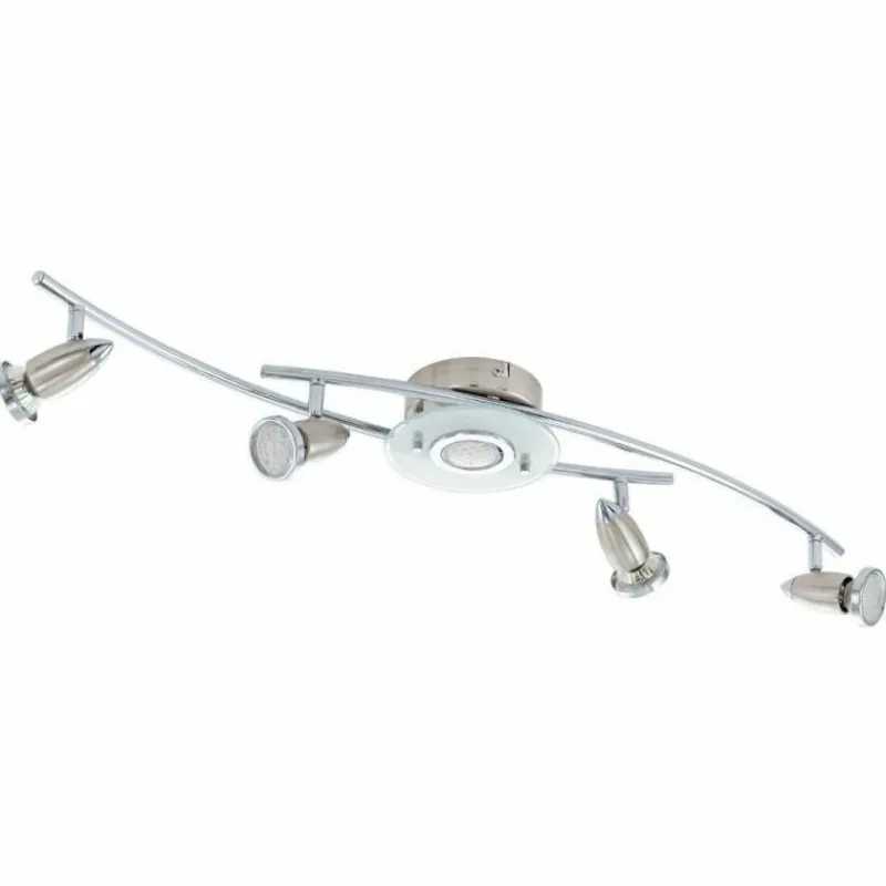 Luminaires Eglo Plafonnier Eglo VALLIDA LED Chrome, Nickel mat, 5 lumières