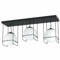 Luminaires Eglo Plafonnier Eglo VERSUOLA Noir, 3 lumières