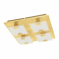 Luminaires Eglo Plafonnier Eglo VICARO LED Or, 4 lumières