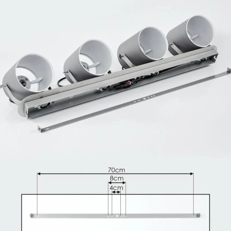 hofstein Plafonnier Eglo VILLABATE Noir, 4 lumières